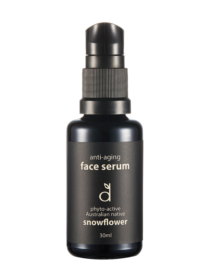 Dindi Naturals anti-aging serum with Snowflower available in a 30ml bottle. Australian made all natural skincare.