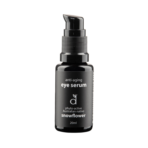 Dindi Naturals anti-aging eye serum blended with phyto-active Australian native snowflower available in a 20ml