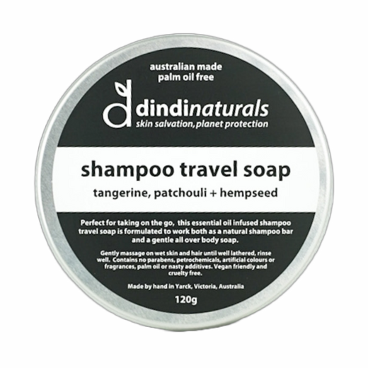 shampoo travel soap 120g - tangerine, patchouli + hempseed