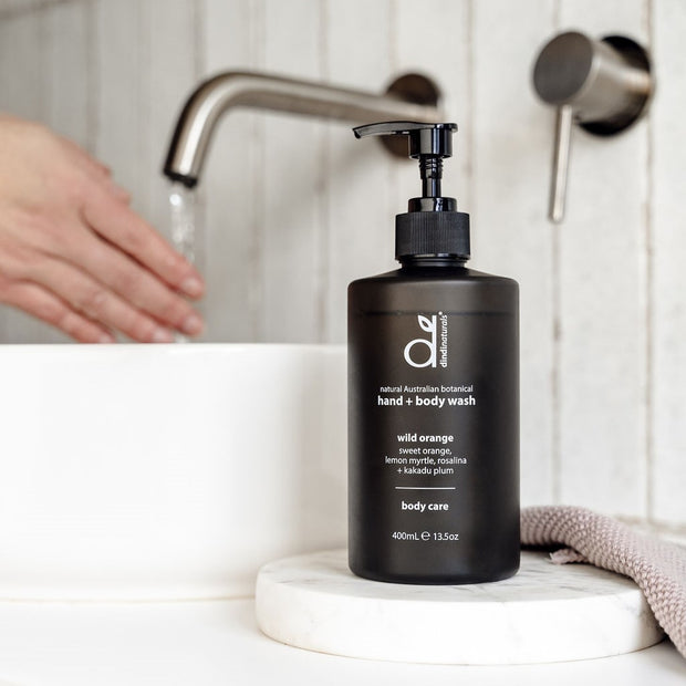 botanical hand + body wash wild orange 400ml