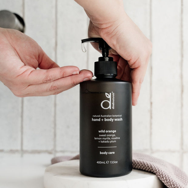 botanical hand + body wash wild orange 400ml